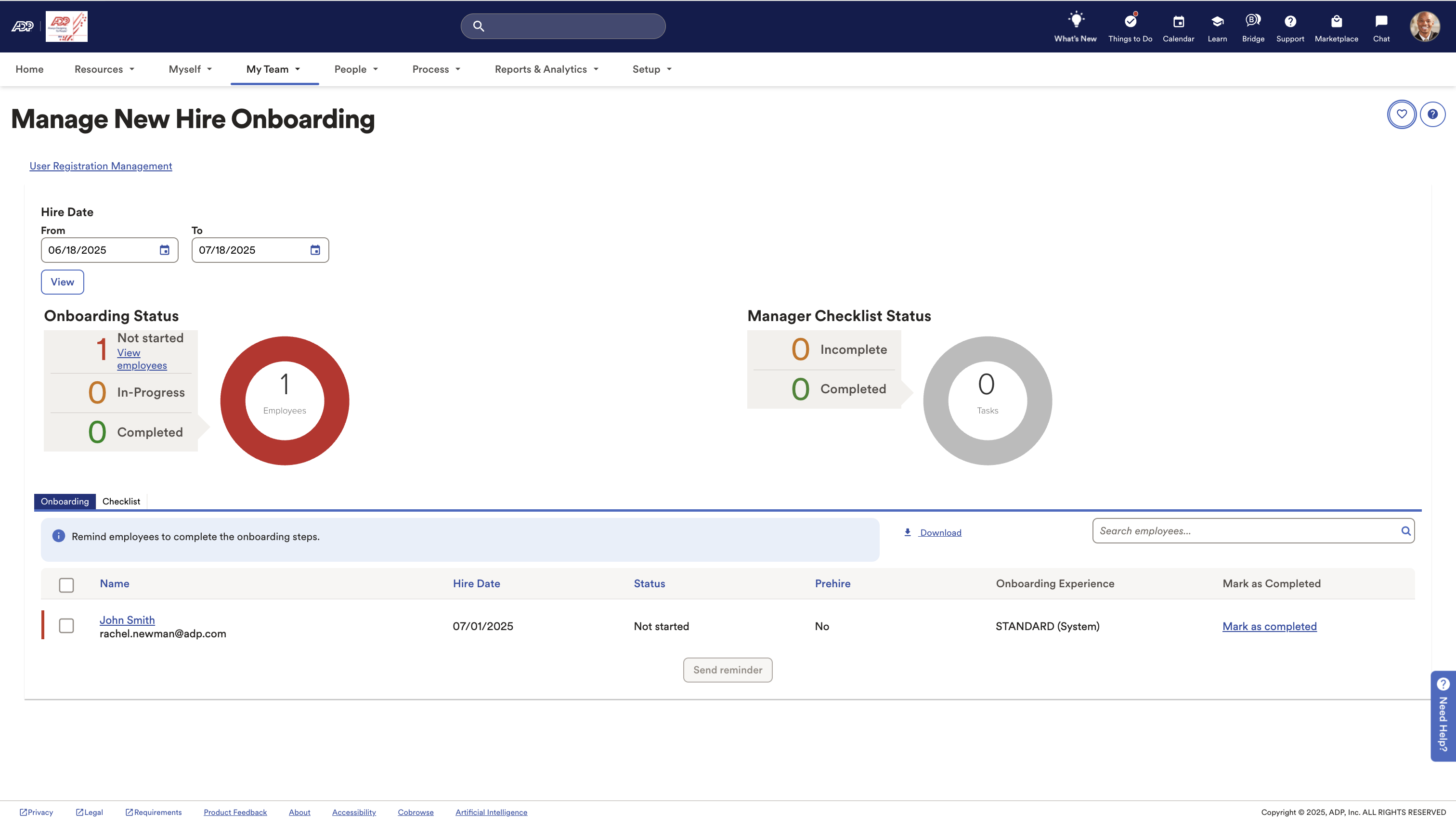 screenshot of ADP Comprehensive Services
